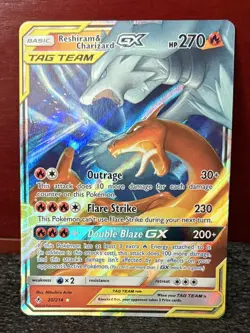 Pokemon Sm- Unbroken Bonds {{ Reshiram & Charizard GX }} 20/214~Ultra Rare~L@@K - Image 1