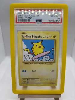 2016 POKEMON XY EVOLUTIONS #111 SURFING PIKACHU PSA 10 - Image 1