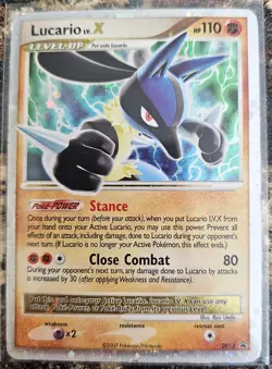 Pokemon 2007 Black Star Promo Lucario LV.X DP12 MP - Image 1