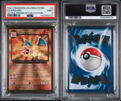 2021 Pokemon Celebrations 25th ANNIVERSARY Charizard Gold Metal #4 PSA 9 MINT - Image 3