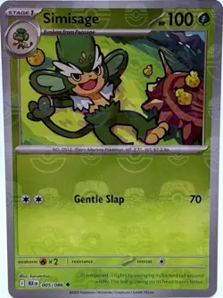 Pokemon TCG - Simisage - 005/086 - Master Ball - Black Bolt - Image 1
