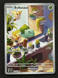 Pokemon 143/142 Bulbasaur Illustration Rare, Stellar Crown - Image 1
