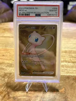 2023 Pokemon 151 Ultra-Premium Collection #205 Metal Mew EX PSA 10 - Image 1