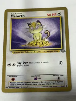 Meowth 56/64 Jungle Set - Gold Border Promo - Pokemon TCG (NM- LP) - Image 1