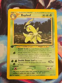 1st Edition Bayleef Neo Genesis 29/111 Pokemon TCG - Image 1