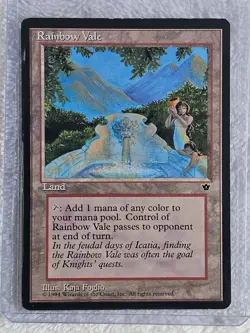 MTG Rainbow Vale - Fallen Empires (FEM) 1994 Magic the Gathering Card Rare LP - Image 4