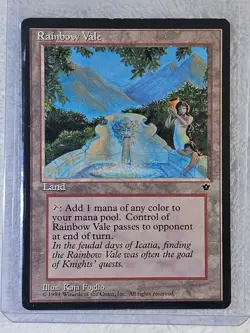 MTG Rainbow Vale - Fallen Empires (FEM) 1994 Magic the Gathering Card Rare LP - Image 5