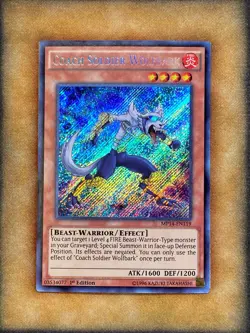 Yugioh Coach Soldier Wolfbark MP14-EN119 Secret Rare 1st Ed NM - Image 1
