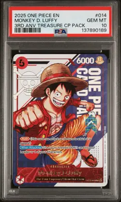 One Piece Monkey.D.Luffy ST21-014 Super Rare Foil 3rd Anniversary Promo Card - Image 1