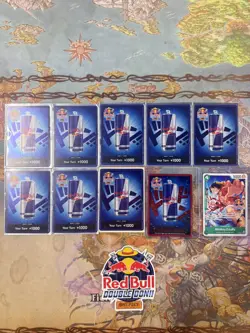 One Piece Red Bull Double Don Event Don Set, Promo And Sticker - Image 3