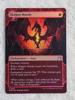 MTG Dragon Mantle FOIL - Wilds of Eldraine (WOE) #41 Magic Card U NM - Image 1