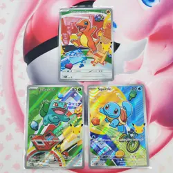 Charmander 038 + Squirtle 039 + Bulbasaur 037 - First Partner Pokemon Cards L319 - Image 1
