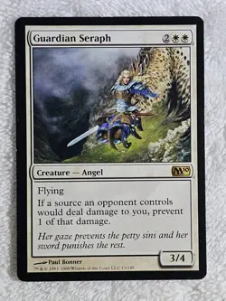MTG Guardian Seraph #13 Magic 2010 (M10) Magic the Gathering Card Rare NM - Image 1