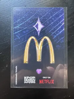 McDonald's Kpop Demon Hunter Card Rumi & Jinu Hands Holo Ultra Rare - Image 2