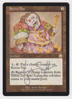 Silver Signed Kyren Toy HP Mercadian Masques Artist Arnie Swekel 1999 MTG Magic! - Image 1