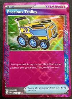 Precious Trolley 185/191 Sv08: Surging Sparks ACE SPEC HOLO - Pink Star Pokemon - Image 1