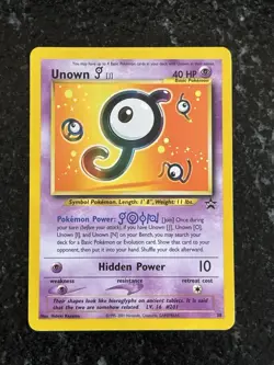 Pokemon: Unown J #38 Black Star Promo 2001 Vintage Non-holo - Image 1