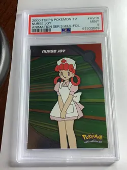 2000 Topps Pokemon TV #HV16 Nurse Joy Foil Animation Series 3 PSA 9 MINT - Image 1