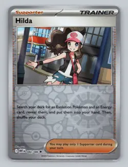 Hilda 084/086 Reverse Holo White Flare WHT EN Pokemon Scarlet Violet TCG - Image 1