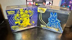 Pokemon Mega Evolutions ETB Lucario & Surging Sparks ETB Pikachu Sealed - Image 1