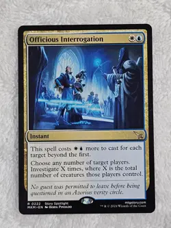 MTG Officious Interrogation #222 Murders at Karlov Manor Magic Card Rare NM - Image 1