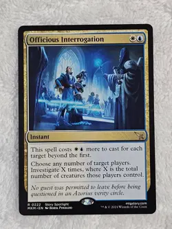 MTG Officious Interrogation #222 Murders at Karlov Manor Magic Card Rare NM - Image 2
