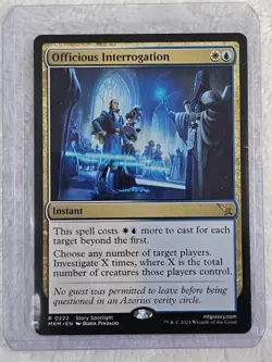 MTG Officious Interrogation #222 Murders at Karlov Manor Magic Card Rare NM - Image 4