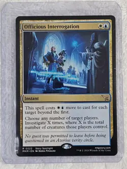 MTG Officious Interrogation #222 Murders at Karlov Manor Magic Card Rare NM - Image 5