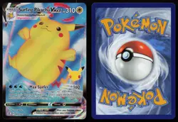Surfing Pikachu VMAX 009/025 Holo VMAX Rare Celebrations Pokemon NM - Image 3