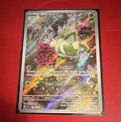 Pokemon TCG Sprigatito 196/193 Paldea Evolved Illustration Rare Holo EN - Image 1