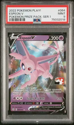 Pokemon: Espeon V PLAY! Prize Series 1 Ultra Rare Promo #064 2022 - PSA 9 LOW🍿 - Image 1