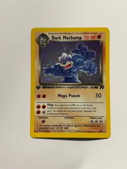 2000 Pokemon Dark Machamp Holo Rare 1st Edition Team Rocket 10/82 HP - Image 2