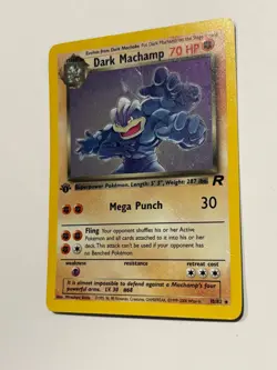2000 Pokemon Dark Machamp Holo Rare 1st Edition Team Rocket 10/82 HP - Image 4