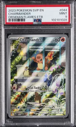 2023 POKEMON SVP OBSIDIAN FLAMES ETB PROMO #044 CHARMANDER PSA 9 - Image 1