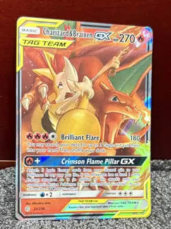 Pokemon Cosmic Eclipse {{{ Charizard & Braixen GX }}} 22/236~Ultra Rare ~L@@K - Image 3