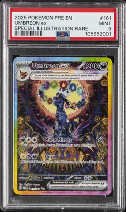 2025 POKEMON PRE EN-PRISMATIC EVOLUTIONS #161 UMBREON EX PSA 9 - Image 1