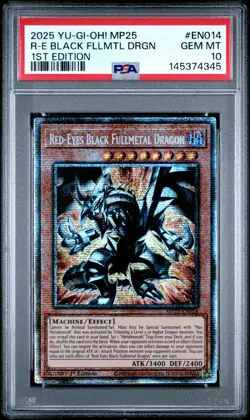 PSA 10 Red-Eyes Black Fullmetal Dragon MP25-EN014 Yugioh Starlight Rare 1st Ed - Image 1