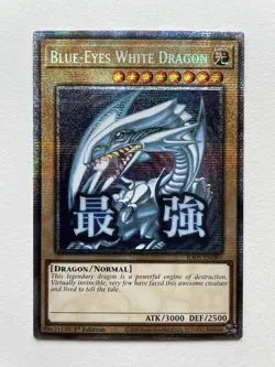 Yu-Gi-Oh! Blue-Eyes White Dragon STAMPED STARLIGHT RARE RA05-EN085 - Image 1