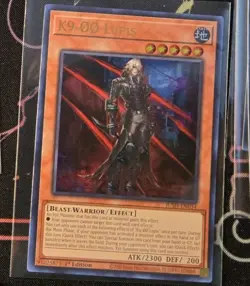 Yu-Gi-Oh! K9-00 Lupis Ultra Rare 1st Edition NM Justice Hunters JUSH-EN034 - Image 1