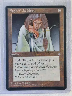 MTG Aegis of the Meek - Ice Age (ICE) 1995 Magic the Gathering Card Rare LP - Image 5