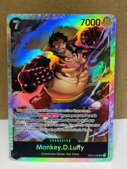 One Piece TCG Monkey D Luffy OP04-090 SR Super Rare Holo - Image 1