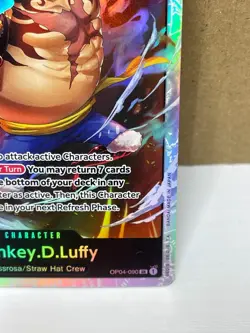 One Piece TCG Monkey D Luffy OP04-090 SR Super Rare Holo - Image 4
