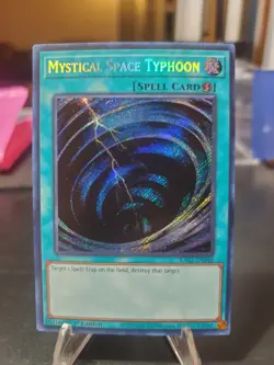 Mystical Space Typhoon Secret Rare Yugioh Card RA02-EN048 Rarity Collection II - Image 1