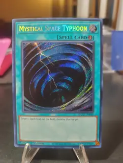 Mystical Space Typhoon Secret Rare Yugioh Card RA02-EN048 Rarity Collection II - Image 2