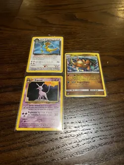Pokemon Small Dragonite And Espeon Card Lot - Image 1