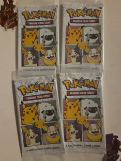 Pokemon 25th Anniversary General Mills Cereal Trading Card Booster 4x Packs - Image 1