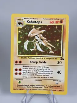 Kabutops 9/62 Fossil Set - Holo Pokemon Card - LP - Image 1