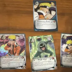 Bandai Naruto CCG Card Lot 16 Cards Foil & Regular Naruto Uzumaki Might Guy - Image 2