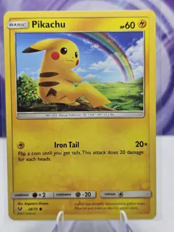 Pikachu 28/73 Shining Legends Regular Pokemon Card NM - Image 1