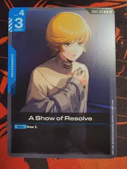 A Show of Resolve - GD01-100 NM - Gundam TCG Card Game - Image 1